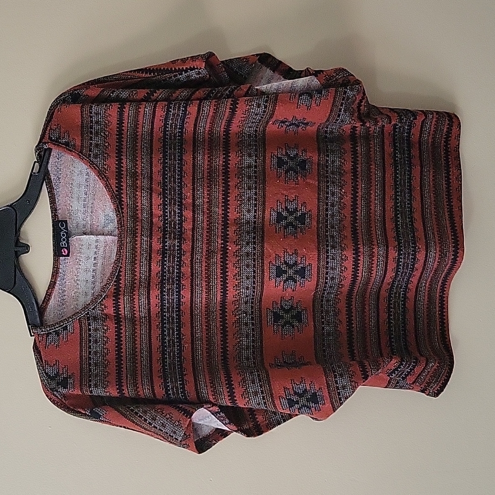A small short sleeve aztec print top from Body Central